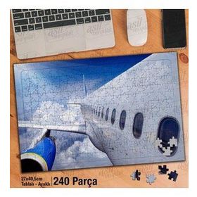 Asil Hobi Gökyüzünde Uçan Uçak-Perspektif Çekim Yapboz-Ayak Destekli Çerçeveli 240 Parça Puzzle
