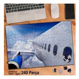 Asil Hobi Gökyüzünde Uçan Uçak-Perspektif Çekim Yapboz-Ayak Destekli Çerçeveli 240 Parça Puzzle