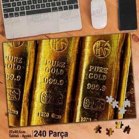 Asil Hobi Gold-Altın-Hazine-Kuyumculuk Yapboz-Ayak Destekli Çerçeveli 240 Parça Puzzle
