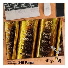 Asil Hobi Gold-Altın-Hazine-Kuyumculuk Yapboz-Ayak Destekli Çerçeveli 240 Parça Puzzle
