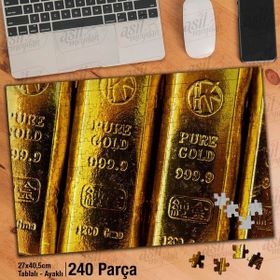 Asil Hobi Gold-Altın-Hazine-Kuyumculuk Yapboz-Ayak Destekli Çerçeveli 240 Parça Puzzle
