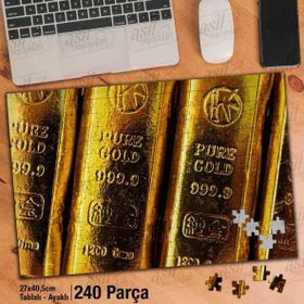 Asil Hobi Gold-Altın-Hazine-Kuyumculuk Yapboz-Ayak Destekli Çerçeveli 240 Parça Puzzle