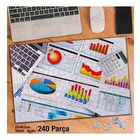 Asil Hobi Grafikler-Çizelgeler-İş Tablosu-Ofis Yapboz-Ayak Destekli Çerçeveli 240 Parça Puzzle