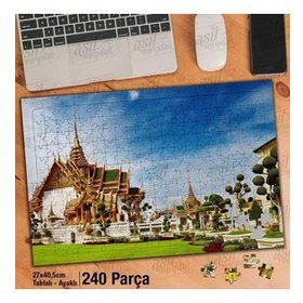 Asil Hobi Grand Palace Bangkok-Mimari Yapı-Tarih Yapboz-Ayak Destekli Çerçeveli 240 Parça Puzzle