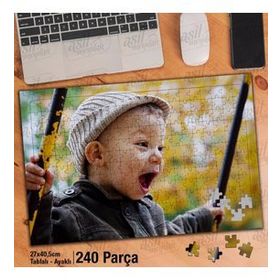 Asil Hobi Gülümseyen Sevimli Çocuk-Yapboz-Ayak Destekli 240 Parça Puzzle