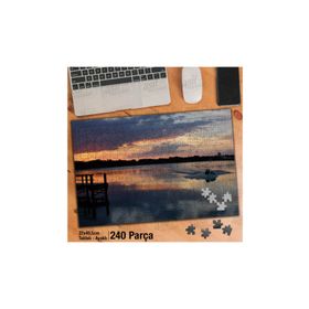 Asil Hobi Gün Batımı-Tekne Turu-Romantik Yapboz-Ayak Destekli Çerçeveli 240 Parça Puzzle