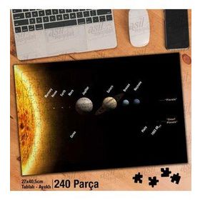 Asil Hobi Güneş-Gezegenler-Bilim-Evren Yapboz-Ayak Destekli Çerçeveli 240 Parça Puzzle