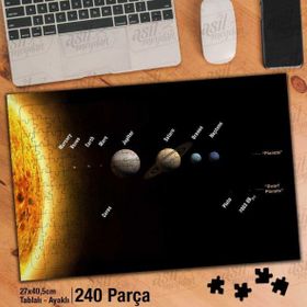 Asil Hobi Güneş-Gezegenler-Bilim-Evren Yapboz-Ayak Destekli Çerçeveli 240 Parça Puzzle