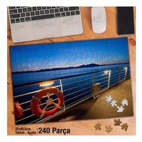 Asil Hobi Güverte-Gemi-Deniz-Sahil-Doğa Yapboz-Ayak Destekli Çerçeveli 240 Parça Puzzle