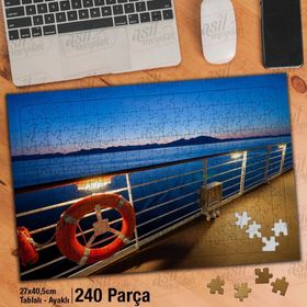 Asil Hobi Güverte-Gemi-Deniz-Sahil-Doğa Yapboz-Ayak Destekli Çerçeveli 240 Parça Puzzle