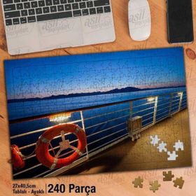 Asil Hobi Güverte-Gemi-Deniz-Sahil-Doğa Yapboz-Ayak Destekli Çerçeveli 240 Parça Puzzle