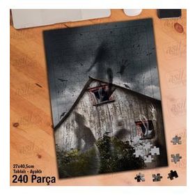Asil Hobi Hayalet Ev-Korku-Gerilim Yapboz-Ayak Destekli Çerçeveli 240 Parça Puzzle
