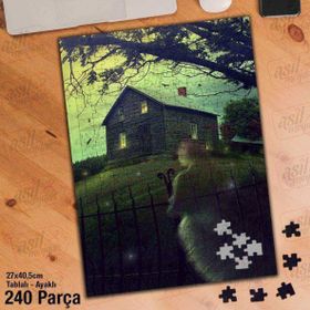 Asil Hobi Hayalet-Korku Evi-Ağaç-Peri Yapboz-Ayak Destekli Çerçeveli 240 Parça Puzzle
