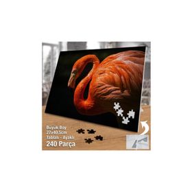 Asil Hobi Hayvan-Flamingo-Güzel Kuş Yapboz-Ayak Destekli Çerçeveli 240 Parça Puzzle
