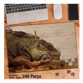 Asil Hobi Hayvan-Vahşi Yaşam-Sürüngen Kertenkele Yapboz-Ayak Destekli Çerçeveli 240 Parça Puzzle