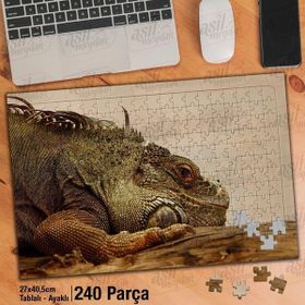 Asil Hobi Hayvan-Vahşi Yaşam-Sürüngen Kertenkele Yapboz-Ayak Destekli Çerçeveli 240 Parça Puzzle