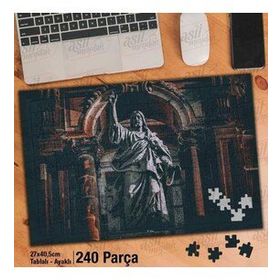 Asil Hobi Heykel-Kilise-Hz Isa-Hıristiyan Yapboz-Ayak Destekli Çerçeveli 240 Parça Puzzle