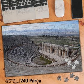 Asil Hobi Hierapolis-Pamukkale-Antik Kent Yapboz-Ayak Destekli Çerçeveli 240 Parça Puzzle