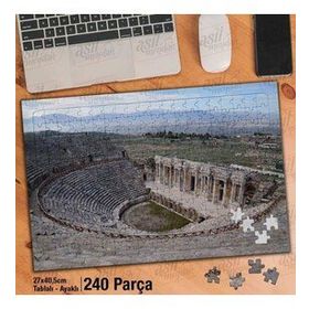 Asil Hobi Hierapolis-Pamukkale-Antik Kent Yapboz-Ayak Destekli Çerçeveli 240 Parça Puzzle