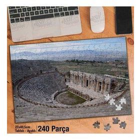 Asil Hobi Hierapolis-Pamukkale-Antik Kent Yapboz-Ayak Destekli Çerçeveli 240 Parça Puzzle