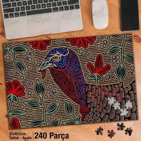 Asil Hobi Hindi-Çiçekler-Vektör Yapboz-Ayak Destekli Çerçeveli 240 Parça Puzzle