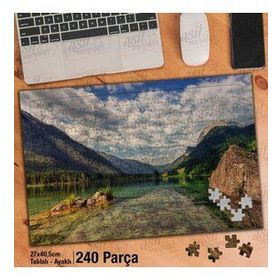 Asil Hobi Hintersee-Almanya-Gölet-Alp Dağları Yapboz-Ayak Destekli Çerçeveli 240 Parça Puzzle