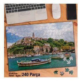 Asil Hobi Hırvatistan-Deniz-Tekneler-Manzara Yapboz-Ayak Destekli Çerçeveli 240 Parça Puzzle