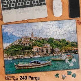 Asil Hobi Hırvatistan-Deniz-Tekneler-Manzara Yapboz-Ayak Destekli Çerçeveli 240 Parça Puzzle