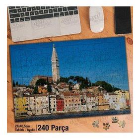 Asil Hobi Hırvatistan-Şehir-Antika-Evler Yapboz-Ayak Destekli Çerçeveli 240 Parça Puzzle
