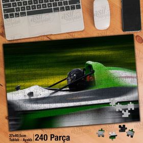 Asil Hobi Hız-Yarış-Formula 1 Yarış Arabası Yapboz-Ayak Destekli Çerçeveli 240 Parça Puzzle