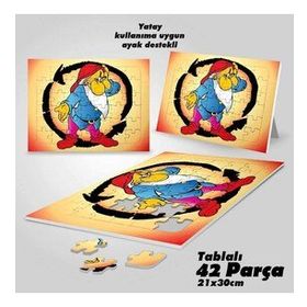 Asil Hobi Huysuz Cüce-7 Cüceler Yapboz-Ayak Destekli Çerçeveli 42 Parça Puzzle