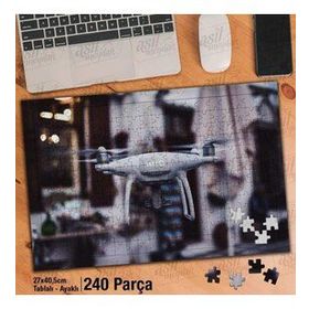 Asil Hobi İnsansız Hava Aracı-Uçak Türü-Drone Yapboz-Ayak Destekli Çerçeveli 240 Parça Puzzle