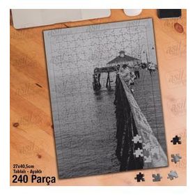 Asil Hobi İskele-Balık Tutan İnsanlar-Deniz Yapboz-Ayak Destekli Çerçeveli 240 Parça Puzzle