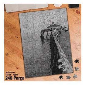 Asil Hobi İskele-Balık Tutan İnsanlar-Deniz Yapboz-Ayak Destekli Çerçeveli 240 Parça Puzzle