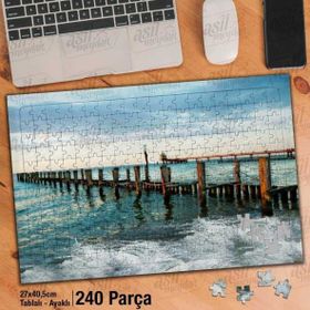 Asil Hobi İskele-Deniz-Sahil-Doğa-Manzara-Yapboz-Ayak Destekli 240 Parça Puzzle