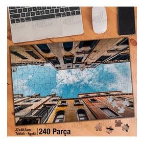 Asil Hobi İtalya-Evler-Perspektif Çekim-Mimari Yapboz-Ayak Destekli Çerçeveli 240 Parça Puzzle