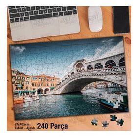 Asil Hobi İtalya-Perspektif Çekim-Köprü-Mimari Yapboz-Ayak Destekli Çerçeveli 240 Parça Puzzle