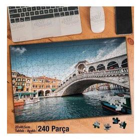 Asil Hobi İtalya-Perspektif Çekim-Köprü-Mimari Yapboz-Ayak Destekli Çerçeveli 240 Parça Puzzle