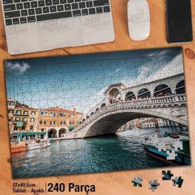 Asil Hobi İtalya-Perspektif Çekim-Köprü-Mimari Yapboz-Ayak Destekli Çerçeveli 240 Parça Puzzle