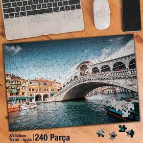 Asil Hobi İtalya-Perspektif Çekim-Köprü-Mimari Yapboz-Ayak Destekli Çerçeveli 240 Parça Puzzle