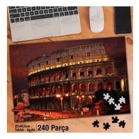 Asil Hobi İtalya-Tarihi Kültür-Mimari Yapı Yapboz-Ayak Destekli Çerçeveli 240 Parça Puzzle