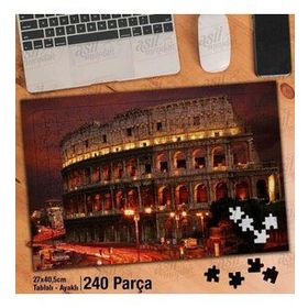 Asil Hobi İtalya-Tarihi Kültür-Mimari Yapı Yapboz-Ayak Destekli Çerçeveli 240 Parça Puzzle