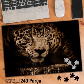 Asil Hobi Jaguar-Vahşi Yaşam-Yırtıcı Hayvan Yapboz-Ayak Destekli Çerçeveli 240 Parça Puzzle