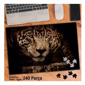Asil Hobi Jaguar-Vahşi Yaşam-Yırtıcı Hayvan Yapboz-Ayak Destekli Çerçeveli 240 Parça Puzzle