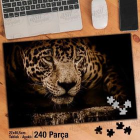 Asil Hobi Jaguar-Vahşi Yaşam-Yırtıcı Hayvan Yapboz-Ayak Destekli Çerçeveli 240 Parça Puzzle