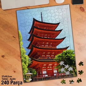 Asil Hobi Japonya-Tapınak-Mimari-Tanrı-İnanç Yapboz-Ayak Destekli Çerçeveli 240 Parça Puzzle