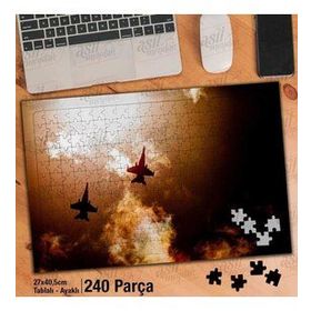 Asil Hobi Jet-Savaş Uçakları-Gökyüzü-Bulutlar Yapboz-Ayak Destekli Çerçeveli 240 Parça Puzzle