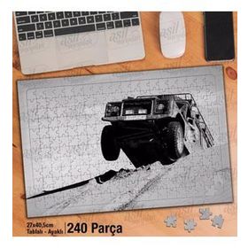 Asil Hobi Jip-Kum-Yarış-Macera Yapboz-Ayak Destekli Çerçeveli 240 Parça Puzzle
