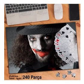 Asil Hobi Joker-İskambül Kartları-Gösteri-Yapboz-Ayak Destekli 240 Parça Puzzle
