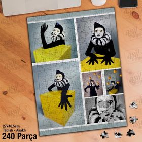 Asil Hobi Joker-Sirk-Gösteri-Eğlence-Yapboz-Ayak Destekli 240 Parça Puzzle